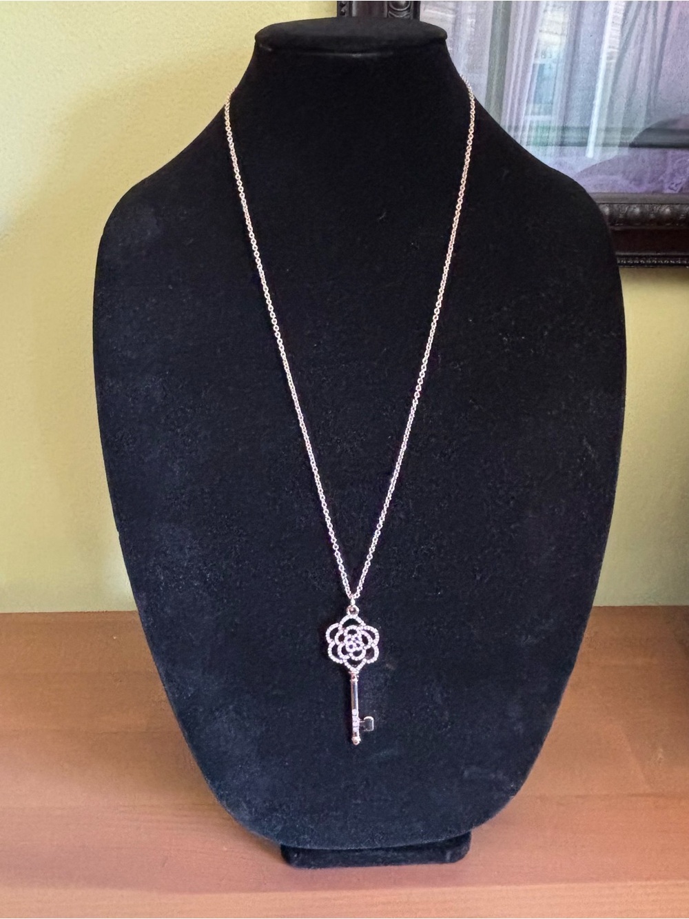 Whimsical Rose Gold Key Pendant Necklace